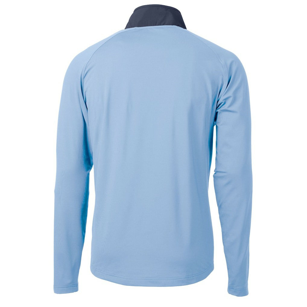 Cutter & Buck Helmet Adapt Eco Knit Hybrid Recycled Quarter-Zip Pullover Top - Los Angeles Chargers Pullover
