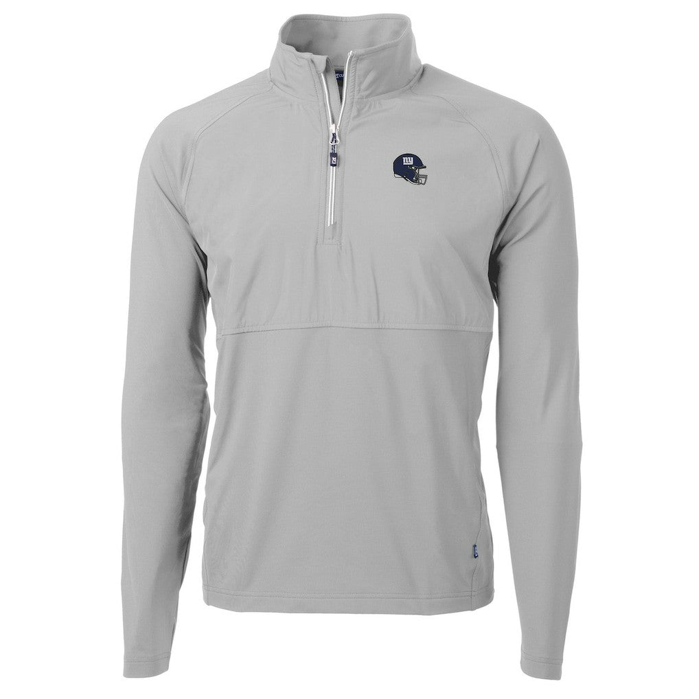 Cutter & Buck Helmet Adapt Eco Knit Hybrid Recycled Quarter-Zip Pullover Top - New York Giants Pullover