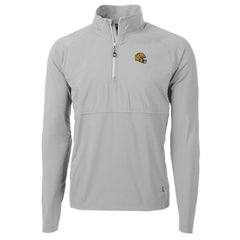 Cutter & Buck Helmet Adapt Eco Knit Hybrid Recycled Quarter-Zip Pullover Top - Green Bay Packers Pullover