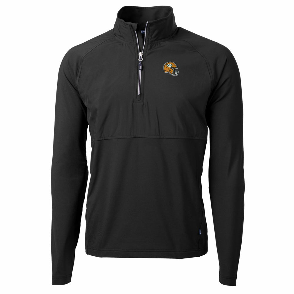 Cutter & Buck Helmet Adapt Eco Knit Hybrid Recycled Quarter-Zip Pullover Top - Green Bay Packers Pullover