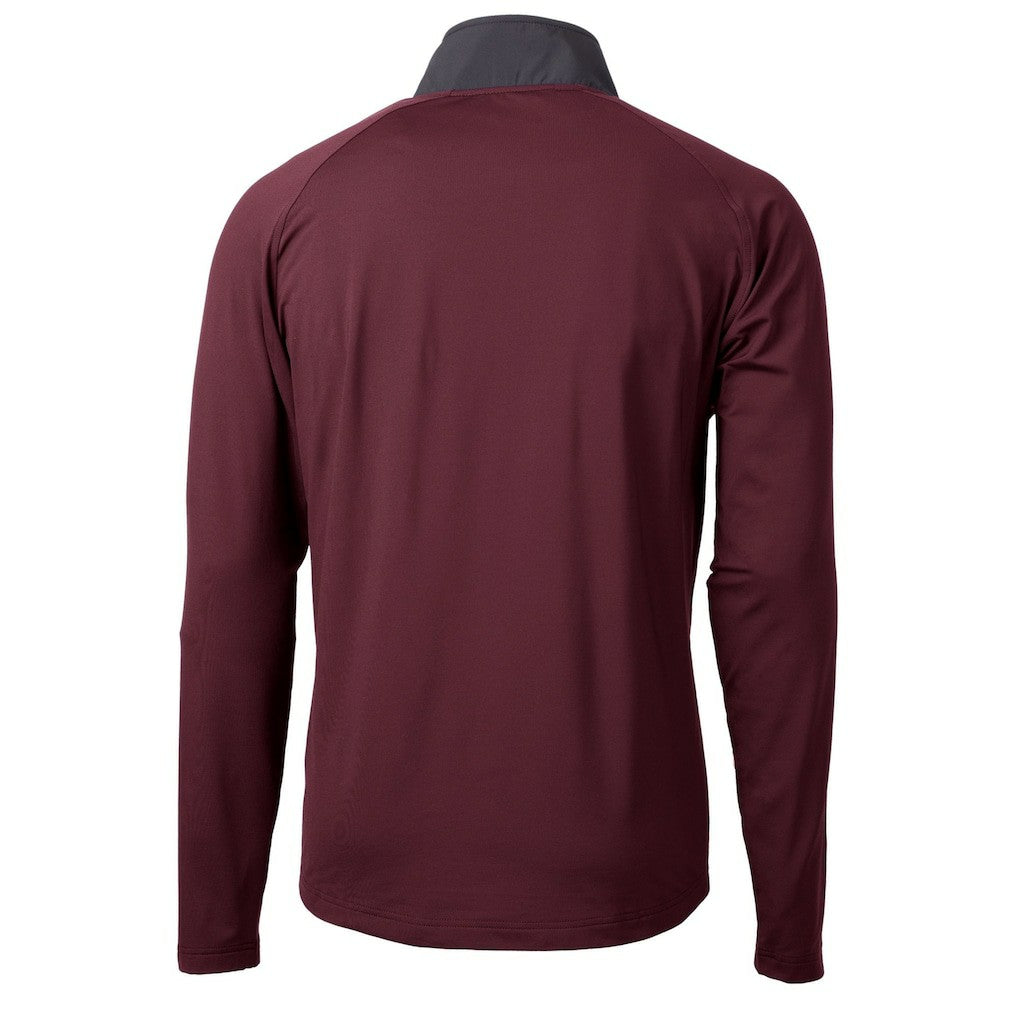Cutter & Buck Helmet Adapt Eco Knit Hybrid Recycled Quarter-Zip Pullover Top - Washington Commanders Pullover