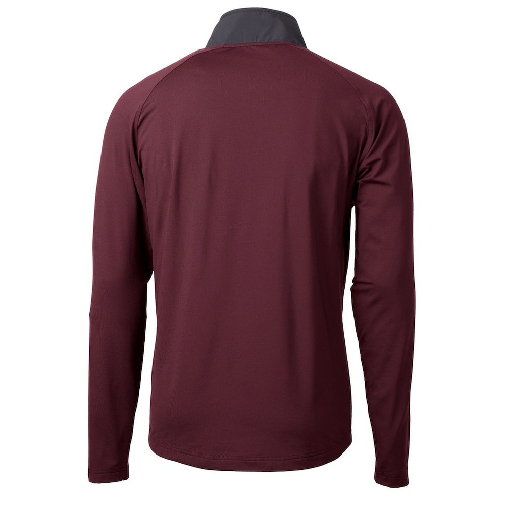 Cutter & Buck Helmet Adapt Eco Knit Hybrid Recycled Quarter-Zip Pullover Top - Washington Commanders Pullover