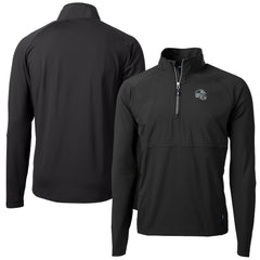 Cutter & Buck Helmet Adapt Eco Knit Hybrid Recycled Quarter-Zip Pullover Top - Carolina Panthers Pullover