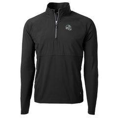 Cutter & Buck Helmet Adapt Eco Knit Hybrid Recycled Quarter-Zip Pullover Top - Carolina Panthers Pullover