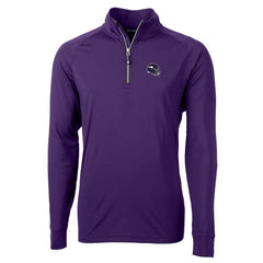 Cutter & Buck Helmet Adapt Eco Knit Stretch Recycled Quarter-Zip Pullover Top - Minnesota Vikings Pullover