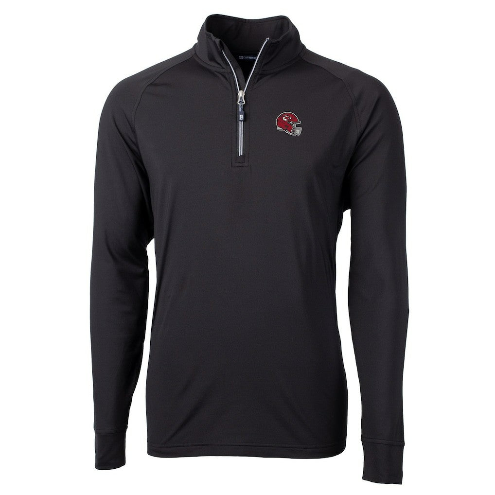 Cutter & Buck Helmet Adapt Eco Knit Stretch Recycled Quarter-Zip Pullover Top - Kansas City Chiefs Pullover