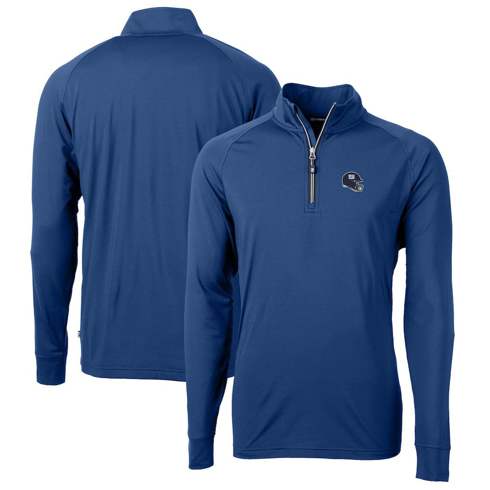 Cutter & Buck Helmet Adapt Eco Knit Stretch Recycled Quarter-Zip Pullover Top - New York Giants Pullover