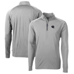 Cutter & Buck Helmet Adapt Eco Knit Stretch Recycled Quarter-Zip Pullover Top - Chicago Bears Pullover
