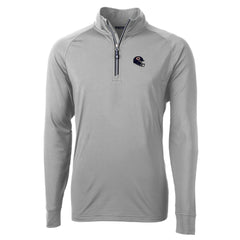Cutter & Buck Helmet Adapt Eco Knit Stretch Recycled Quarter-Zip Pullover Top - Chicago Bears Pullover