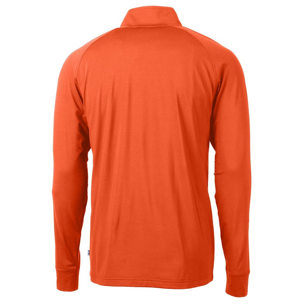 Cutter & Buck Helmet Adapt Eco Knit Stretch Recycled Quarter-Zip Pullover Top - Cincinnati Bengals Pullover