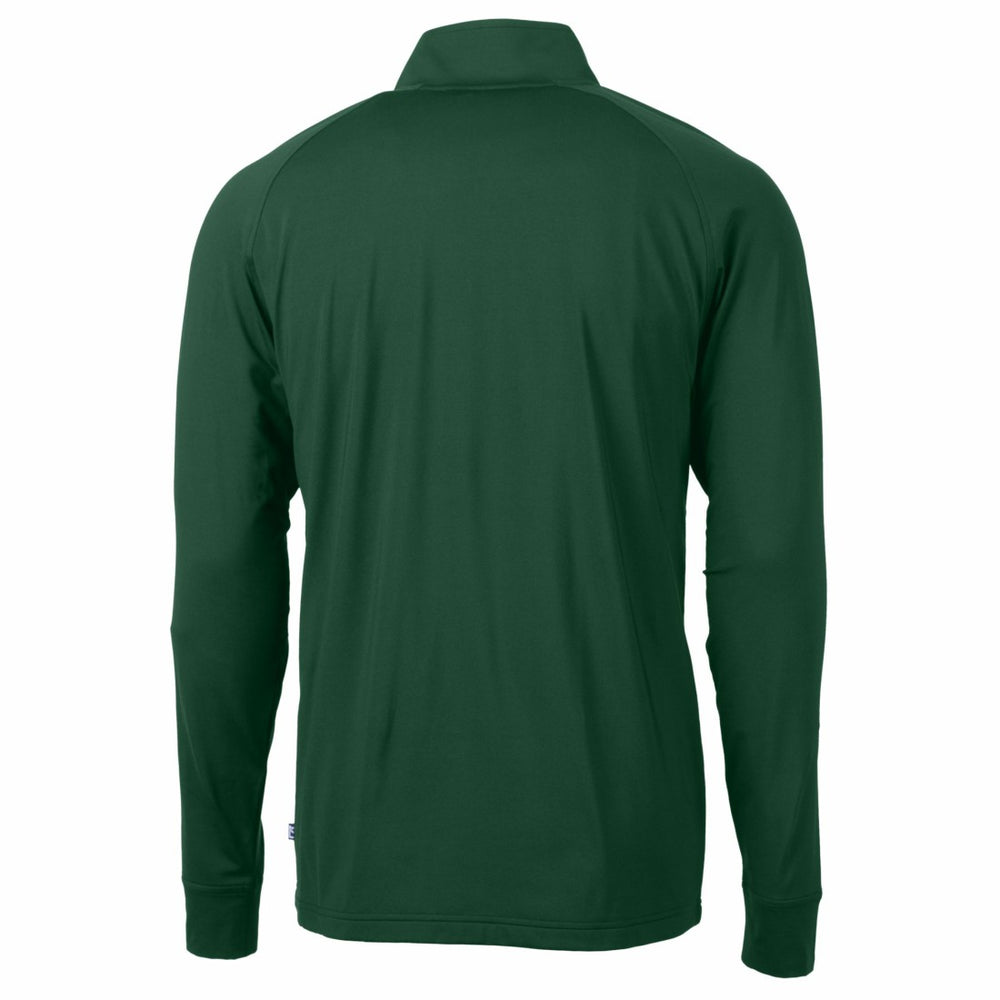 Cutter & Buck Helmet Adapt Eco Knit Stretch Recycled Quarter-Zip Pullover Top - Green Bay Packers Pullover