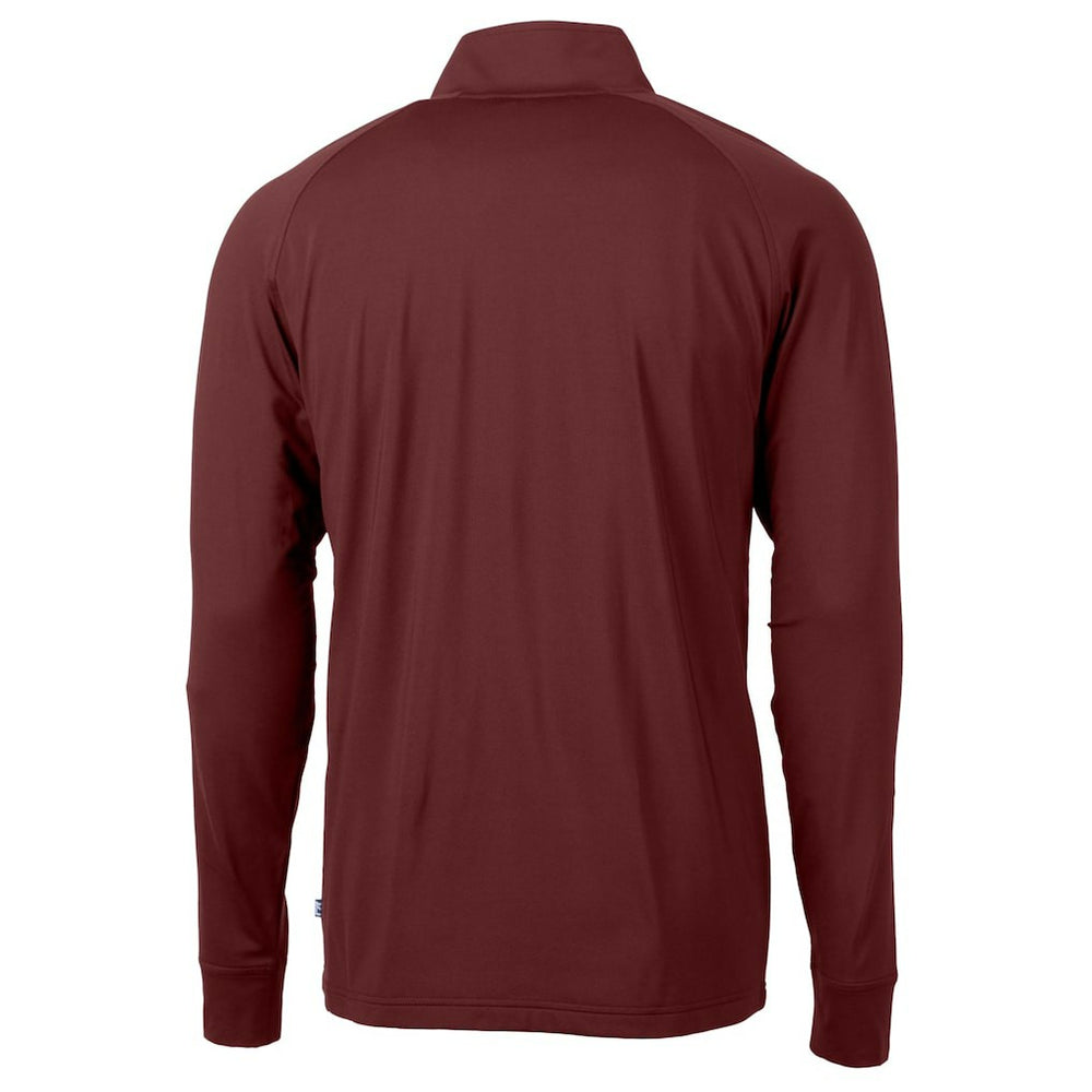 Cutter & Buck Helmet Adapt Eco Knit Stretch Recycled Quarter-Zip Pullover Top - Washington Commanders Pullover