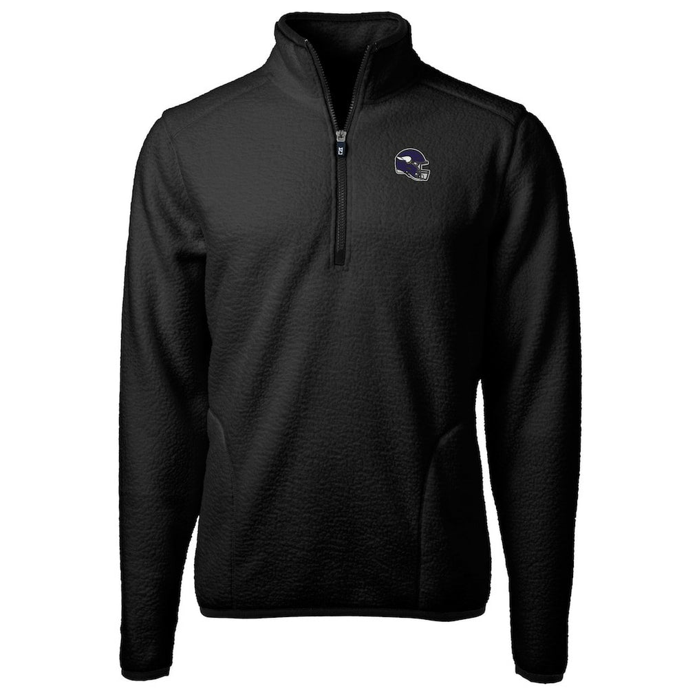Cutter & Buck Helmet Cascade Eco Sherpa Fleece Quarter-Zip Pullover Jacket - Minnesota Vikings Pullover
