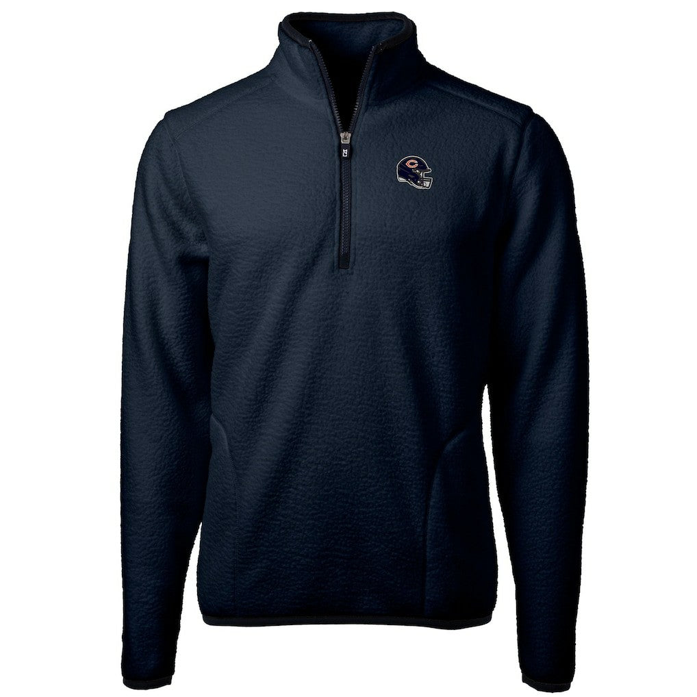 Cutter & Buck Helmet Cascade Eco Sherpa Fleece Quarter-Zip Pullover Jacket - Chicago Bears Pullover