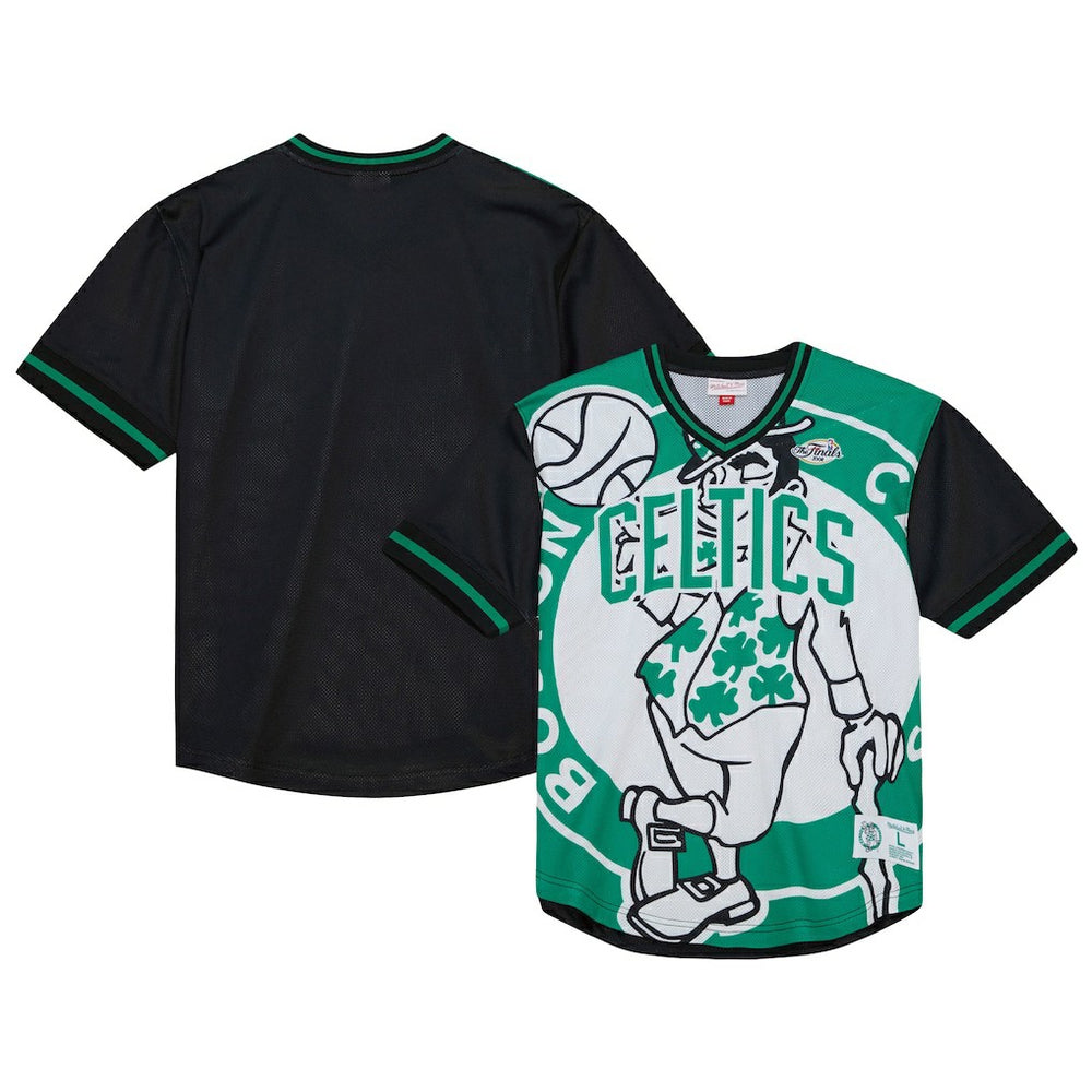 Mitchell & Ness Boston Celtics Jumbotron 3.0 Mesh V-Neck T-Shirt