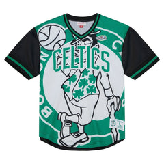 Mitchell & Ness Boston Celtics Jumbotron 3.0 Mesh V-Neck T-Shirt
