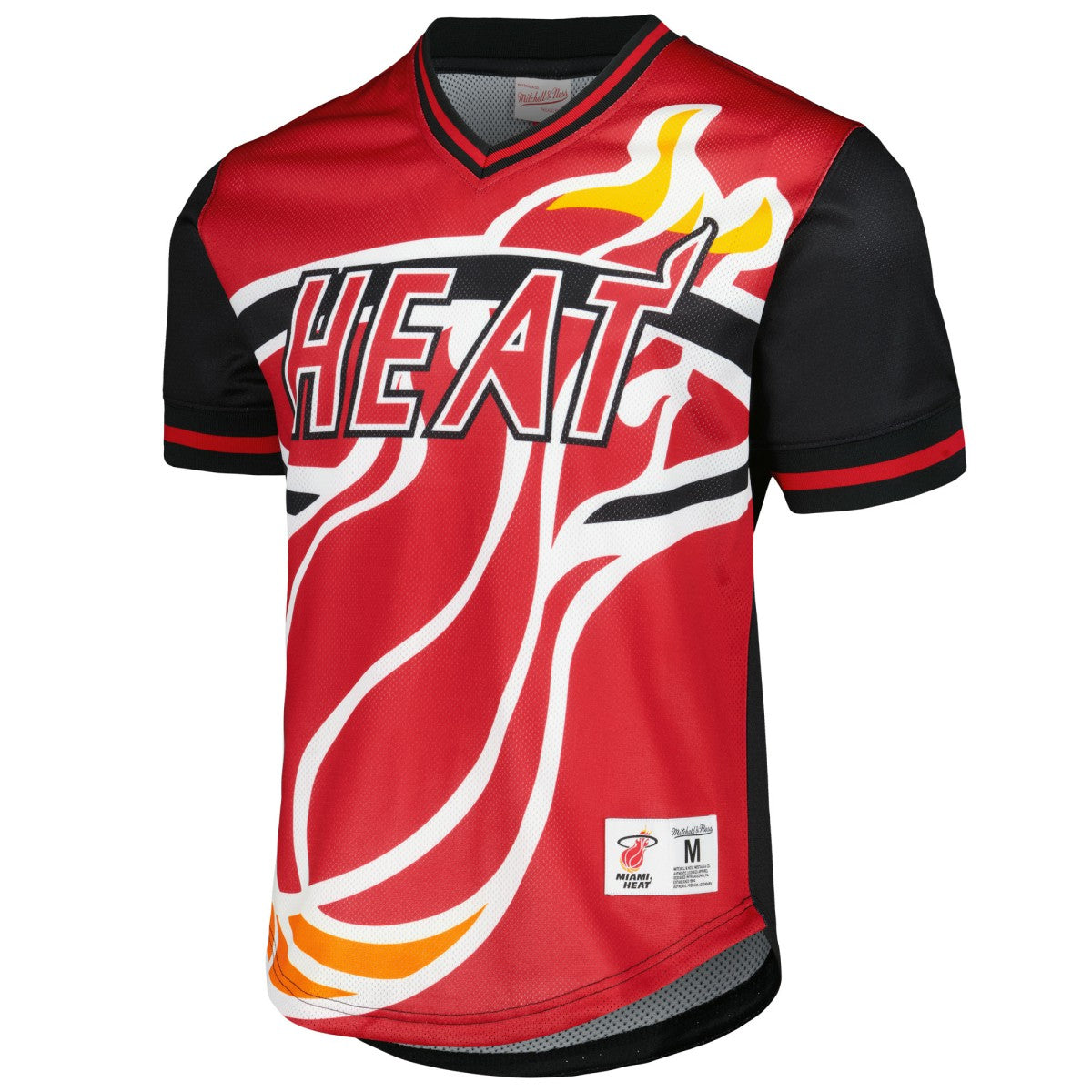 Mitchell & Ness Miami Heat Jumbotron 3.0 Mesh V-Neck T-Shirt
