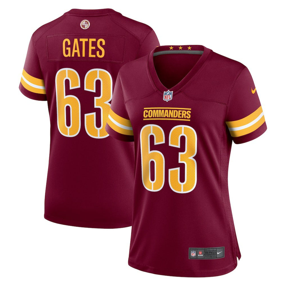 Nick Gates  Women's Game Player Jersey - Washington Commanders Jerseys