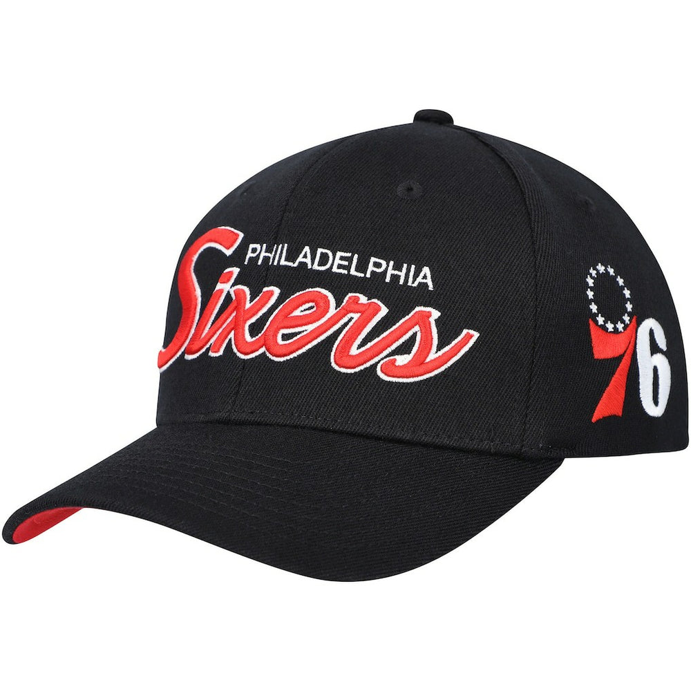 Mitchell & Ness Philadelphia 76ers MVP Team Script 2.0 Stretch-Snapback Hat