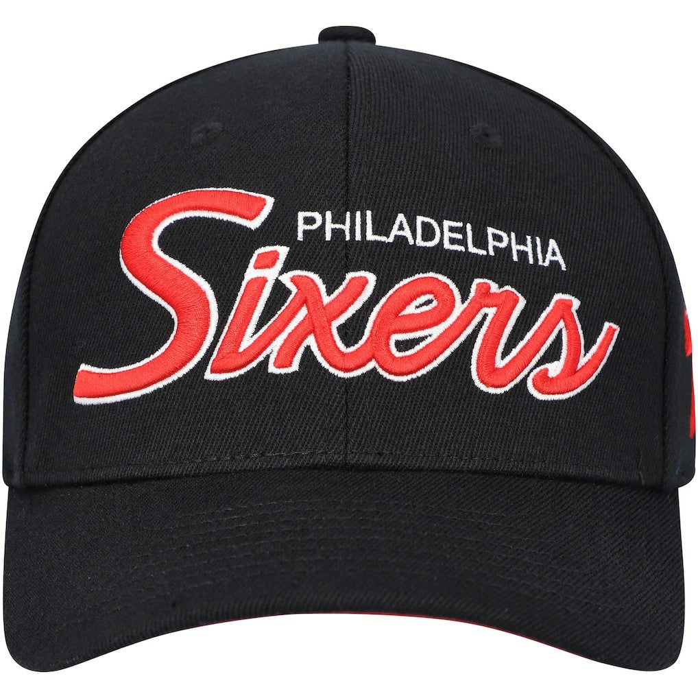 Mitchell & Ness Philadelphia 76ers MVP Team Script 2.0 Stretch-Snapback Hat