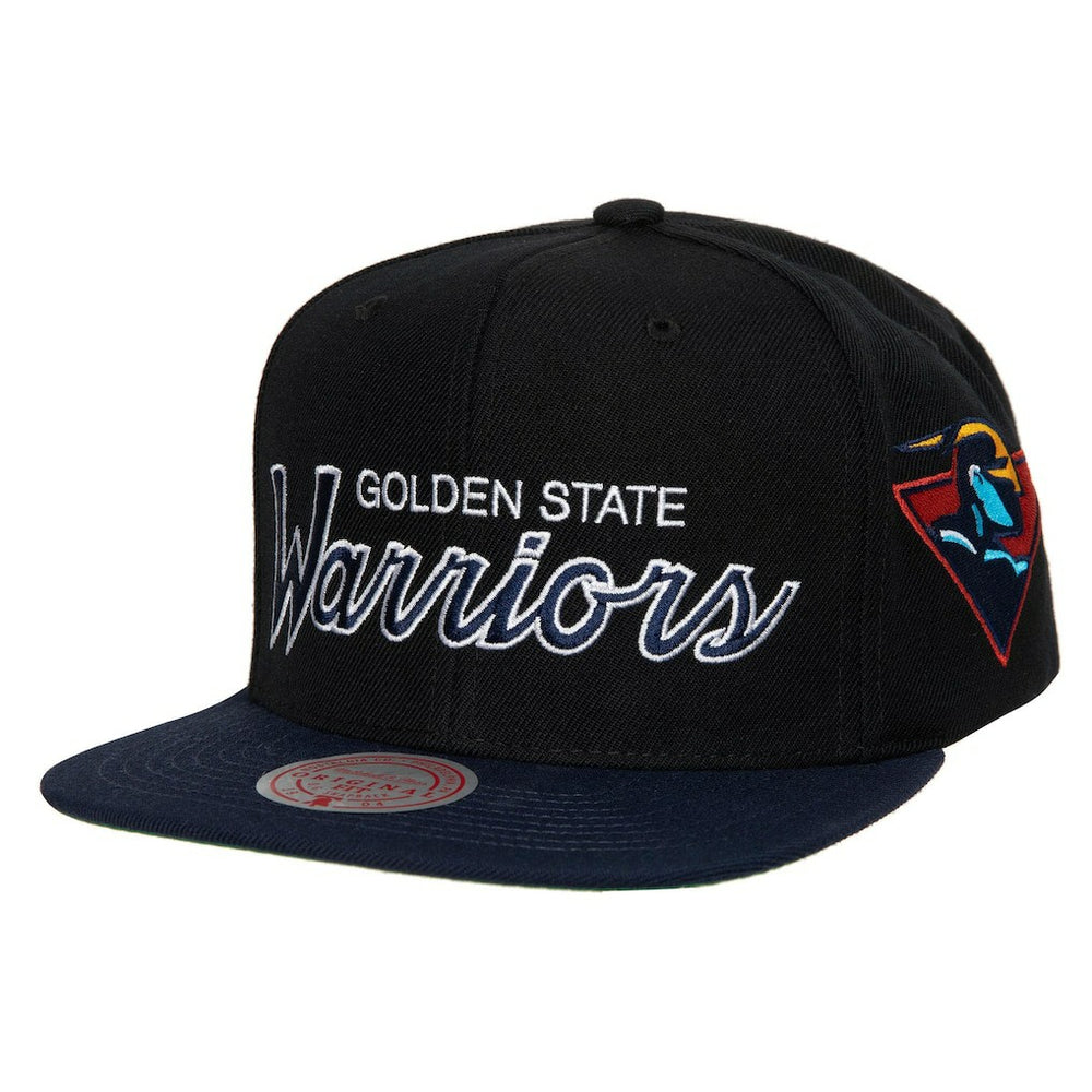 Mitchell & Ness Golden State Warriors Hardwood Classics MVP Team Script 2.0 Snapback Hat sale