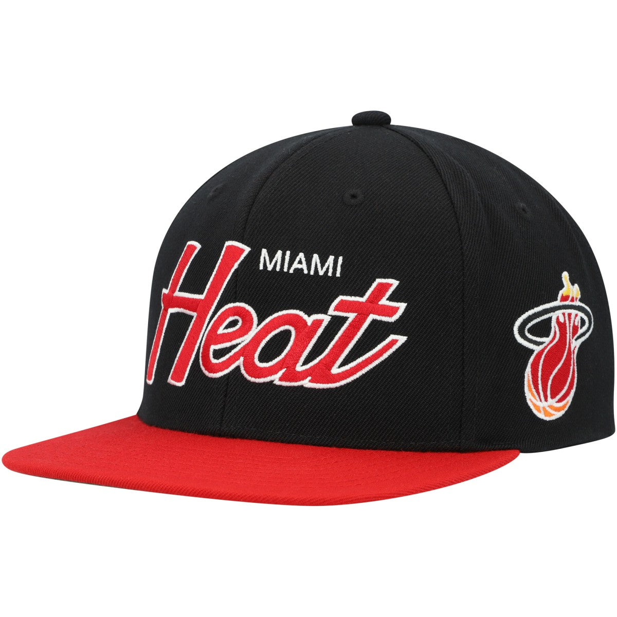 Mitchell & Ness Miami Heat Hardwood Classics MVP Team Script 2.0 Snapback Hat