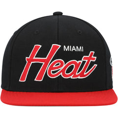 Mitchell & Ness Miami Heat Hardwood Classics MVP Team Script 2.0 Snapback Hat