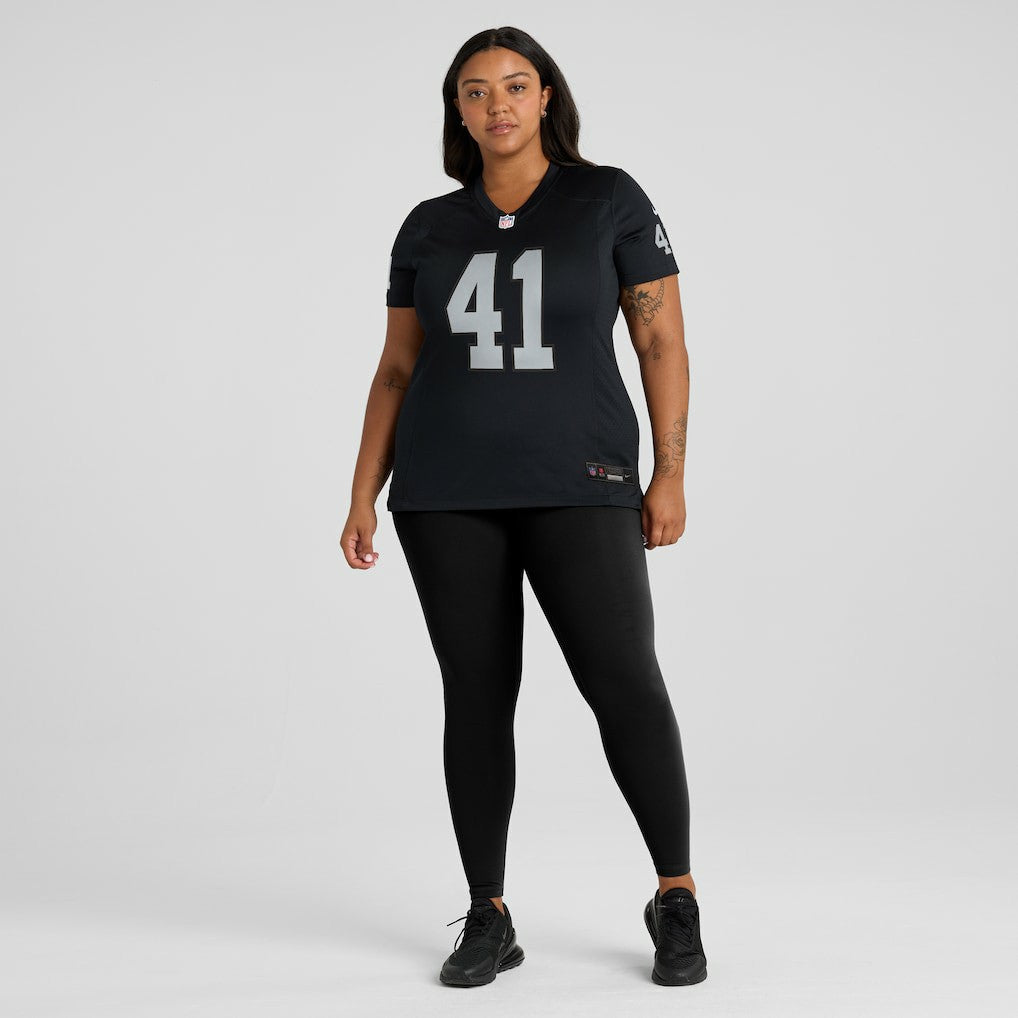 Robert Spillane  Women's Game Player Jersey - Las Vegas Raiders Jerseys