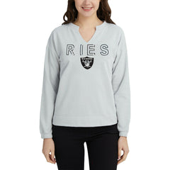 Concepts Sport Women's Sunray Notch Neck Long Sleeve Top - Las Vegas Raiders Tops