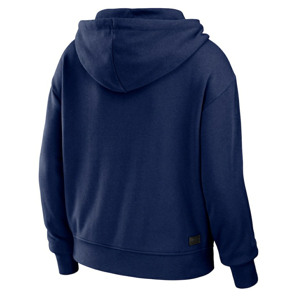 Navy/White Boston Red Sox WEAR by Erin Andrews Women's  Color Block Full-Zip Hoodie