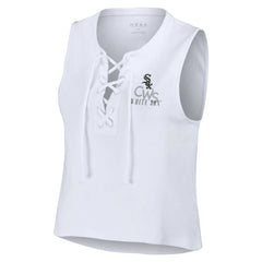White Chicago White Sox WEAR by Erin Andrews Women's Lace-Up Tank Top