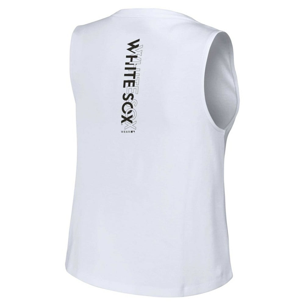 White Chicago White Sox WEAR by Erin Andrews Women's Lace-Up Tank Top