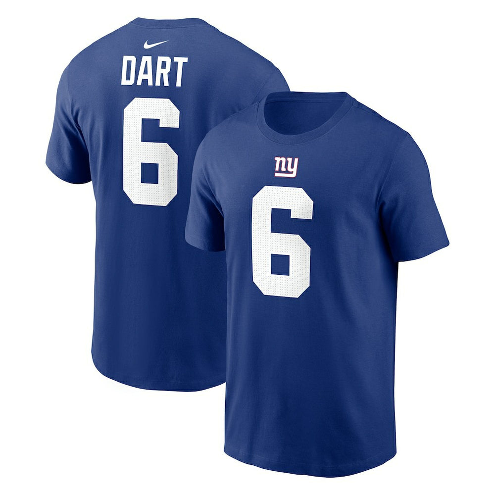 Jaxson Dart  Name & Number T-Shirt - New York Giants T-shirts