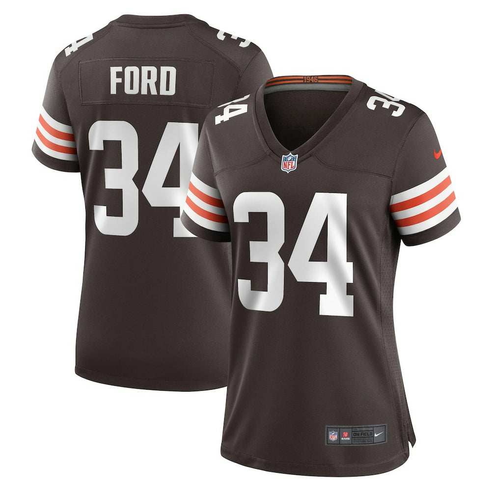 Jerome Ford  Women's Game Player Jersey - Cleveland Browns Jerseys