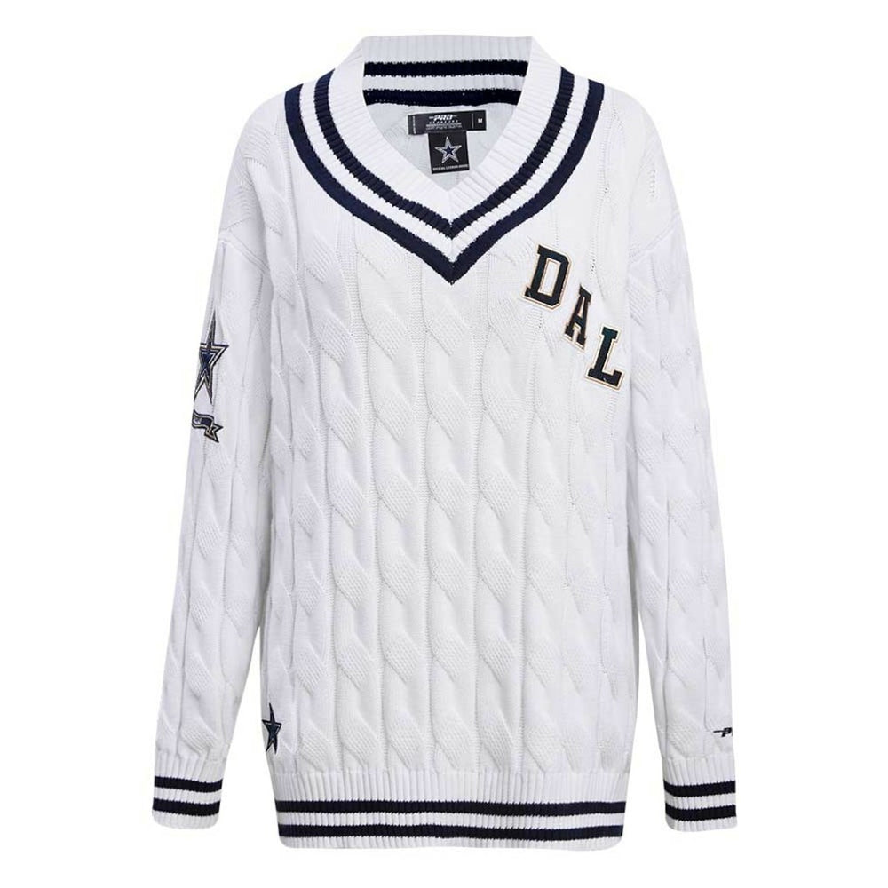 Pro Standard Women's Prep V-Neck Pullover Sweater - Dallas Cowboys Pullover