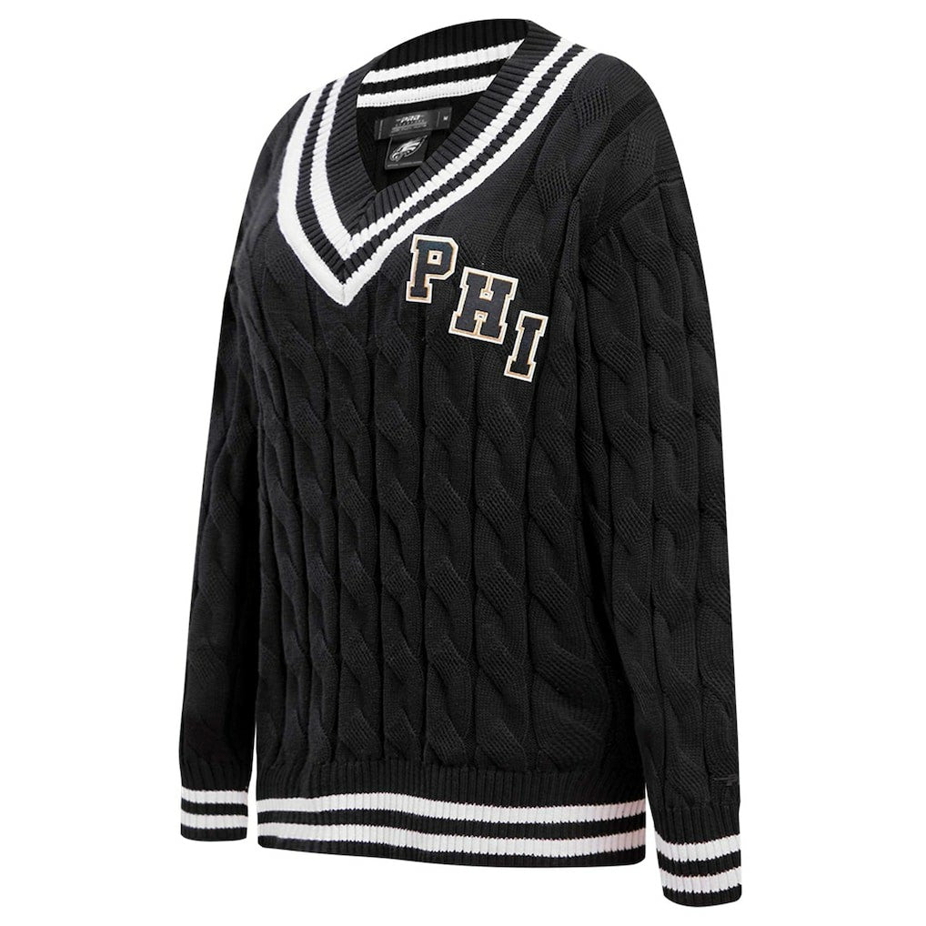 Pro Standard Women's Prep V-Neck Pullover Sweater - Philadelphia Eagles Pullover
