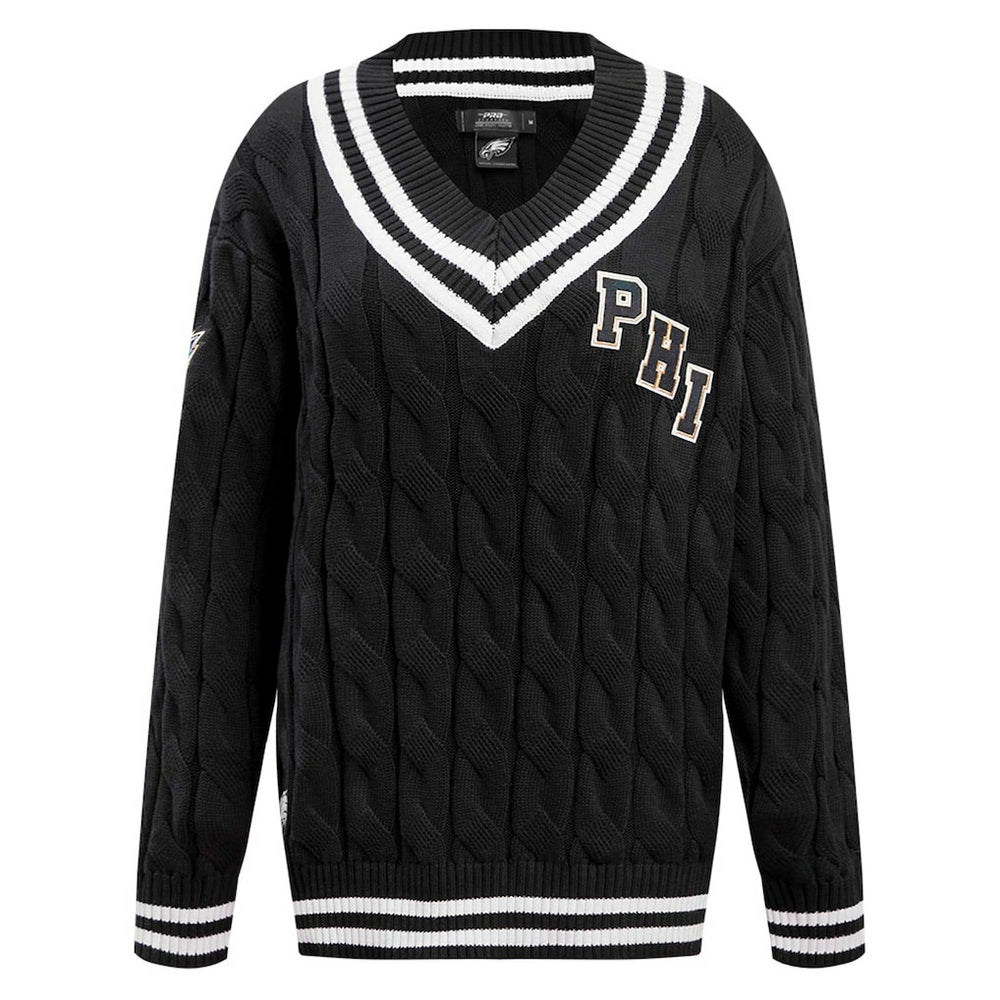 Pro Standard Women's Prep V-Neck Pullover Sweater - Philadelphia Eagles Pullover