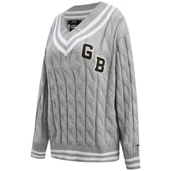 Pro Standard Women's Prep V-Neck Pullover Sweater - Green Bay Packers Pullover
