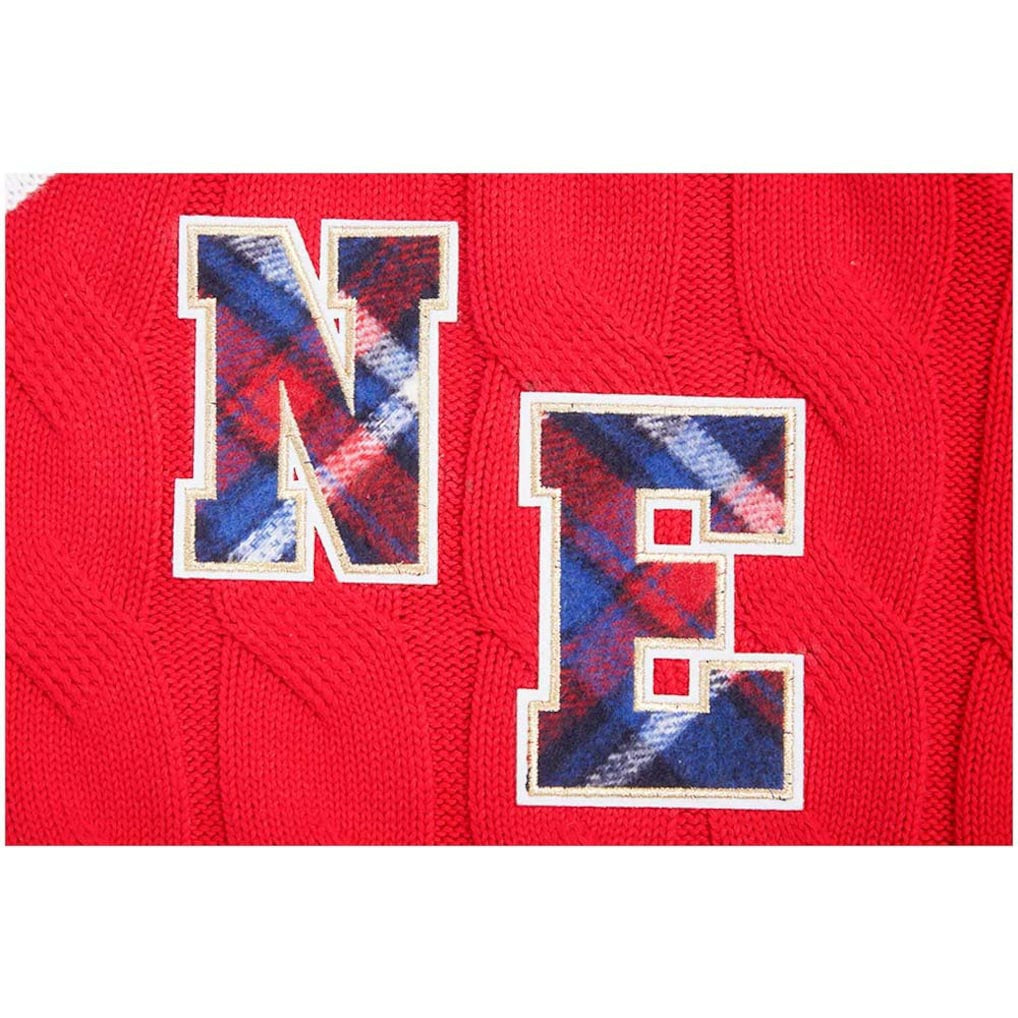 Pro Standard Women's Prep V-Neck Pullover Sweater - New England Patriots Pullover