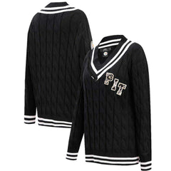 Pro Standard Women's Prep V-Neck Pullover Sweater - Pittsburgh Steelers Pullover