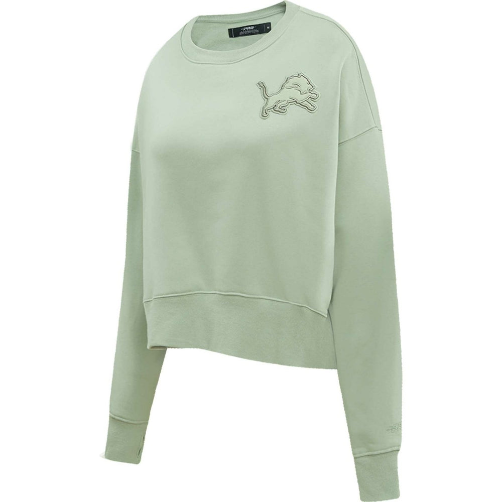 Pro Standard Women's Oversized Cropped Neutral Pullover Sweatshirt - Detroit Lions Pullover