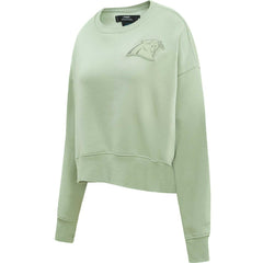 Pro Standard Women's Oversized Cropped Neutral Pullover Sweatshirt - Carolina Panthers Pullover