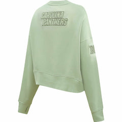 Pro Standard Women's Oversized Cropped Neutral Pullover Sweatshirt - Carolina Panthers Pullover