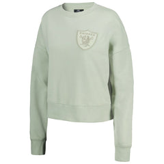 Pro Standard Women's Oversized Cropped Neutral Pullover Sweatshirt - Las Vegas Raiders Pullover