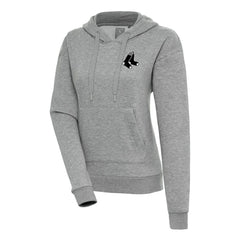 Heather Gray Boston Red Sox Antigua Women's Brushed Metallic Victory Pullover Hoodie