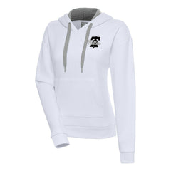 White Philadelphia Phillies Antigua Women's Brushed Metallic Victory Pullover Hoodie