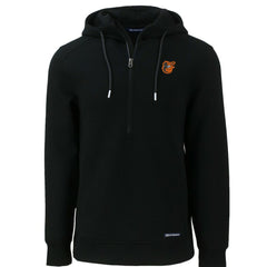 Black Baltimore Orioles Cutter & Buck Roam Eco Half-Zip Recycled Pullover Hoodie