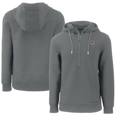 Gray Chicago Cubs Cutter & Buck Roam Eco Half-Zip Recycled Pullover Hoodie
