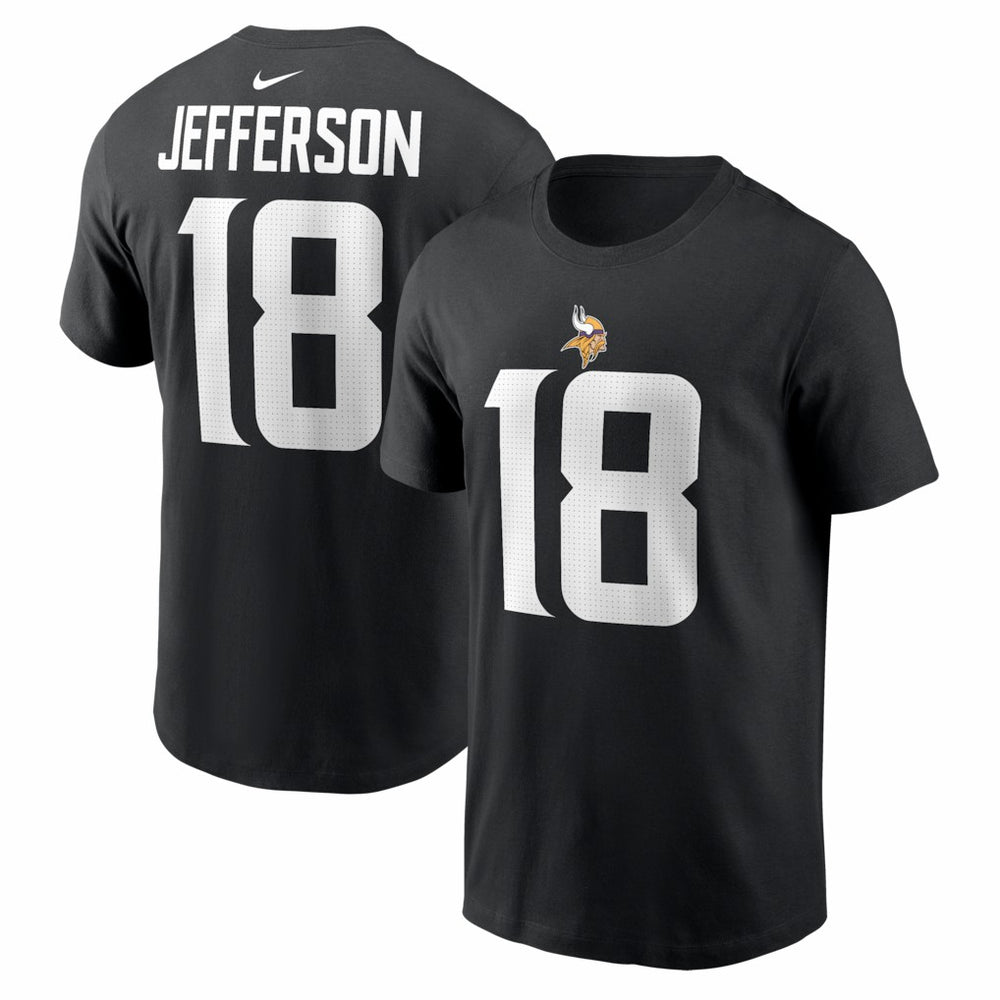 Justin Jefferson  Name & Number T-Shirt - Minnesota Vikings T-shirts