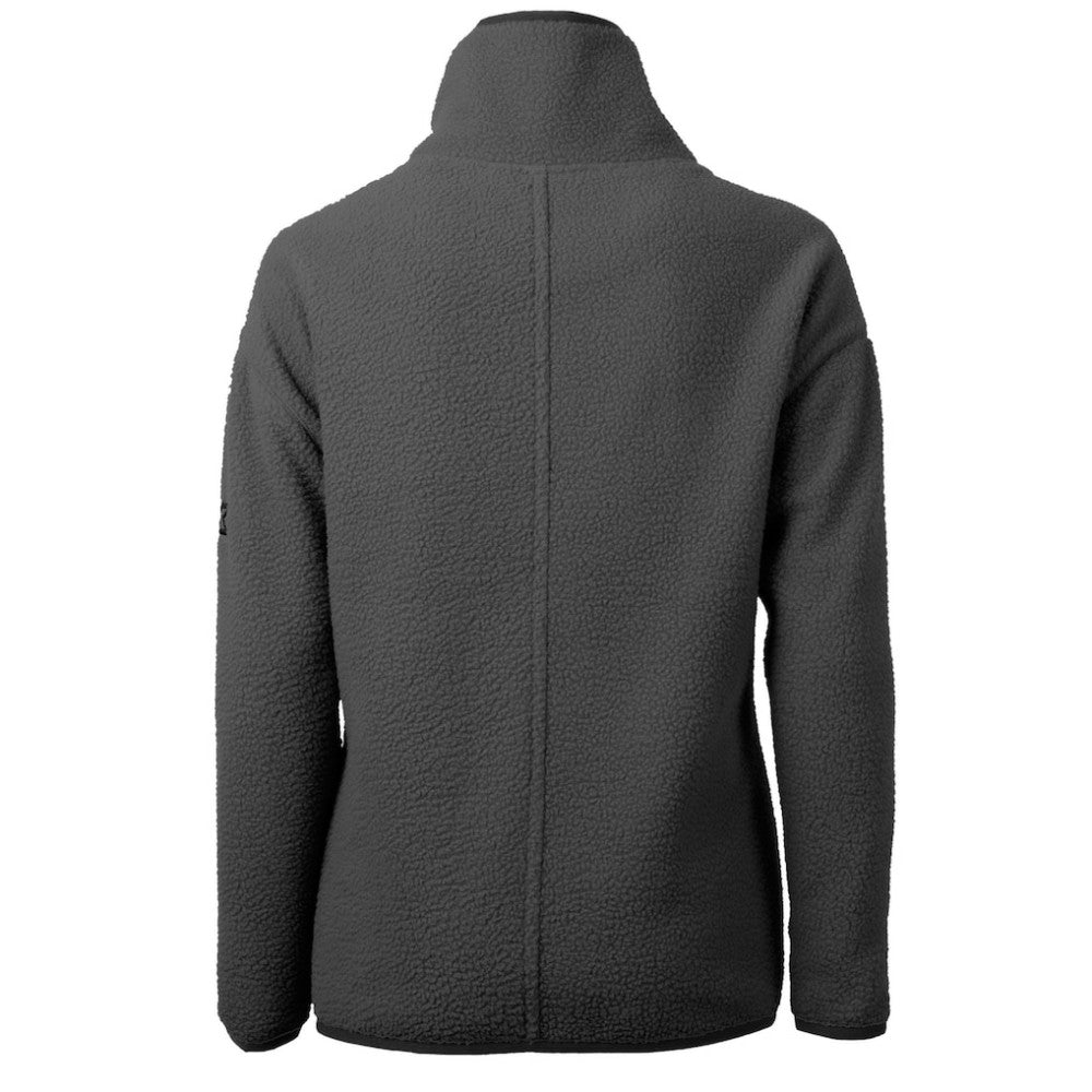 Gray Colorado Rockies Cutter & Buck Women's Roam Cascade Eco Sherpa Fleece Half-Zip Pullover Jacket